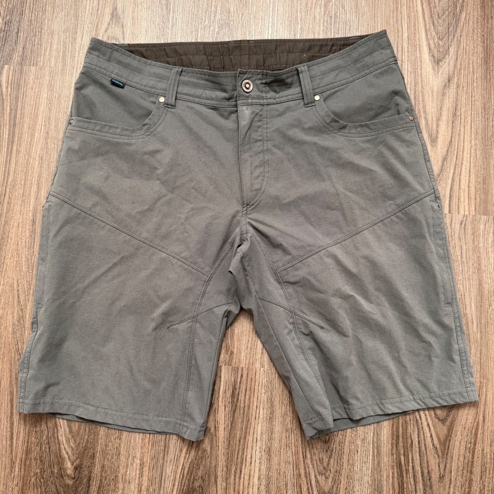 KUHL Men's Gray Outdoor Adventure Shorts Size 38 "Born in the Mountains"